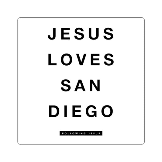 Jesus Loves San Diego - Square Stickers