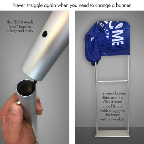 2'7" x 6'7" Stretch "Sleeve" Following Jesus Banner & Stand