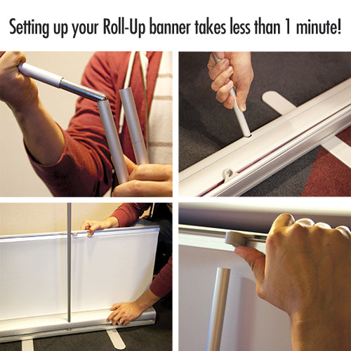 2'7" x 6'7" Vinyl RollUp Following Jesus Banner & Stand