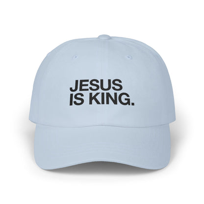 Jesus Is King Dad Cap — Embroidered Christian Baseball Hat