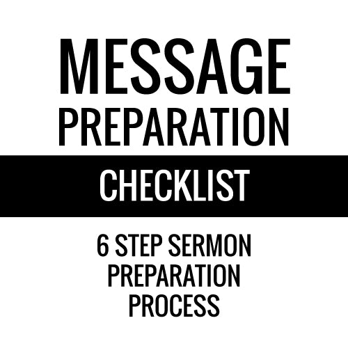 6 Step Checklist for Message Prep